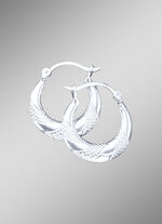 Trendige Creolen aus Silber 925/- fein 