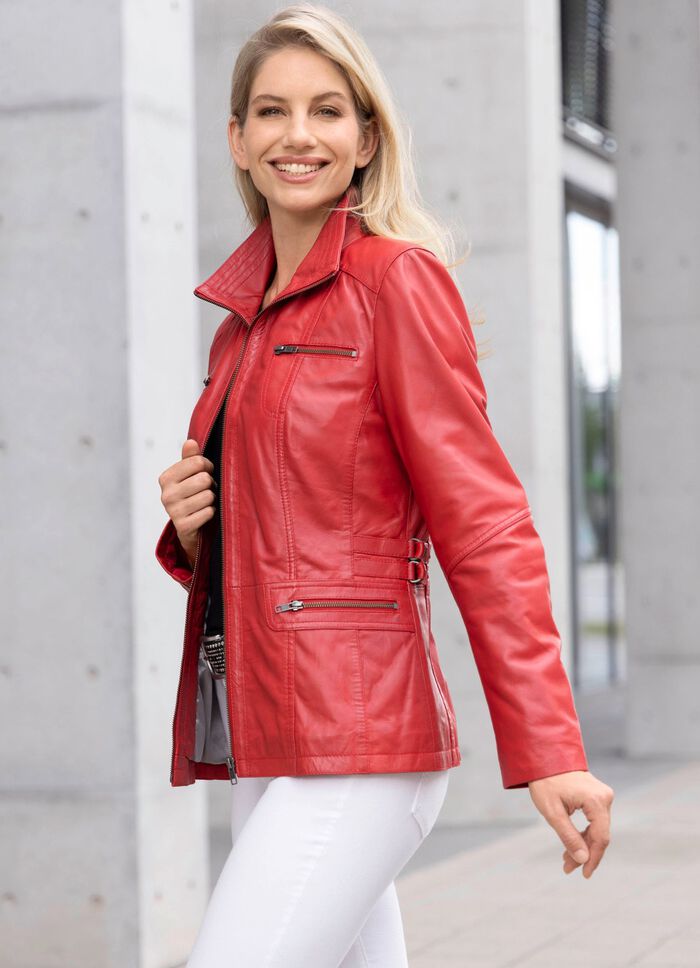 Lederkurzjacke von &laquo;Caminari&raquo; 