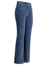 Cordhose in trendiger Bootcut-Form JEANSBLAU
