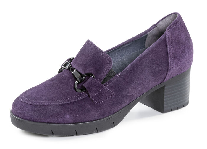 Waldläufer, bequemer Damen-Trotteur, Weite H, mit herausnehmbarem Fussbett LILA