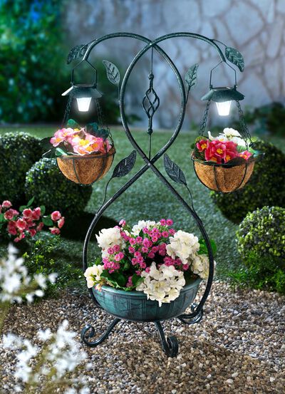 Pflanzst&auml;nder mit Solarleuchten 