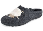 Laurina Pantoffel mit Schäfchen-Applikation ANTHRAZIT