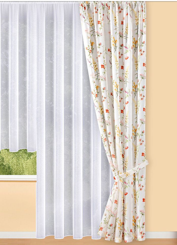 Dekoschal mit Fr&uuml;hlingsblumen-Motiv 