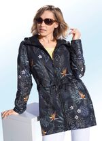 Longjacke mit Bl&uuml;ten- und Bl&auml;tterdruck 