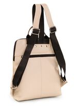 Laurina, Rucksack, Damen, mit zwei verstellbaren Umh&auml;ngeriemen KIESEL