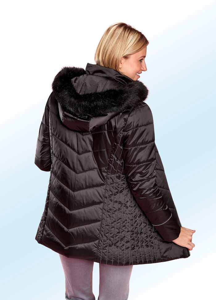 Jacke mit Kontrastzierstepp 