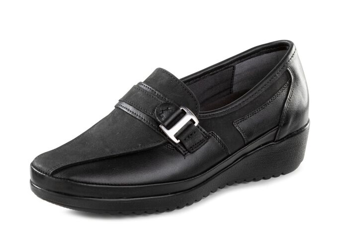 ELENA EDEN Slipper aus Nappaleder und gepr&auml;gtem Lackleder 