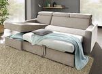 Polstermöbel mit Bettfunktion und verstellbaren Kopfstützen GRAU
