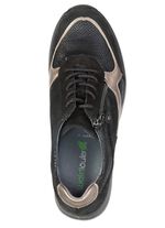 Waldl&auml;ufer, bequeme Damen-Sneaker, Weite H, mit herausnehmbarem Fussbett SCHWARZ-BRONZE