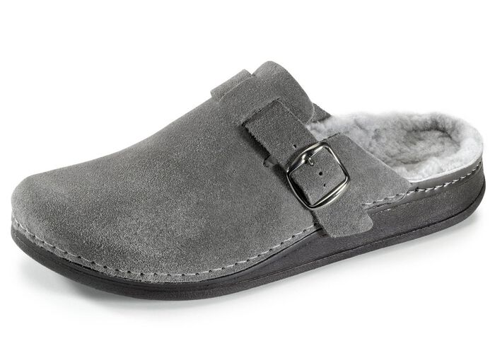Mubb Pantolette mit verstellbarer Spange GRAU