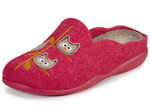 Laurina Pantoffel mit Applikation und Stickerei ROT