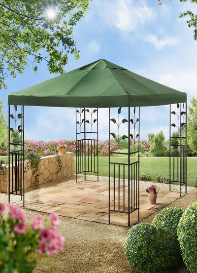 Pavillon Lukas mit pulverbeschichtetem Stahlgestell 