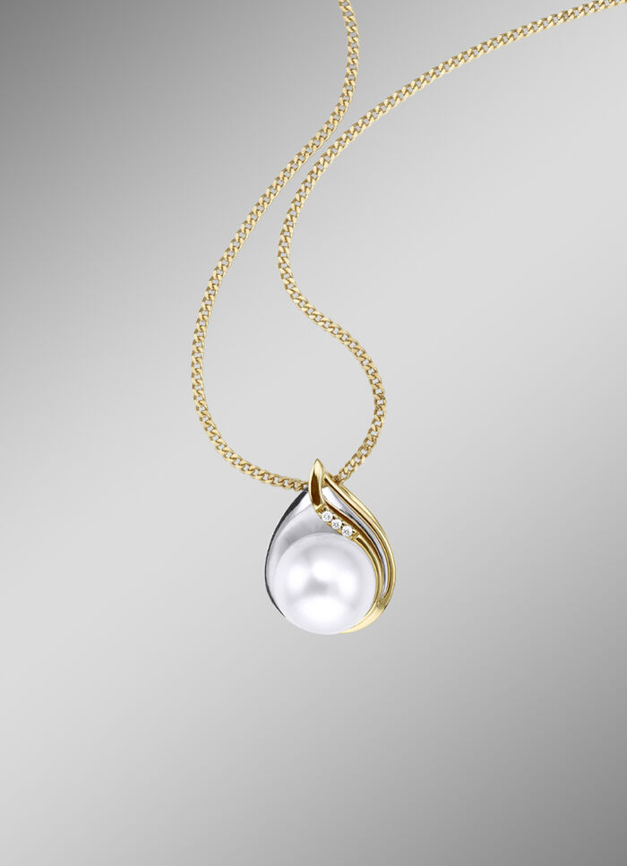 Perlenanhänger mit Brillanten
