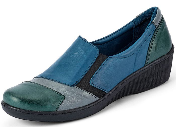 Gemini Slipper mit seitlichen Gummiz&uuml;gen JEANS-TANNE-GRAFIT