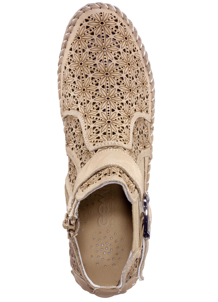 Gemini Mokassin-Stiefelette mit verstellbarer Zierspange TAUPE