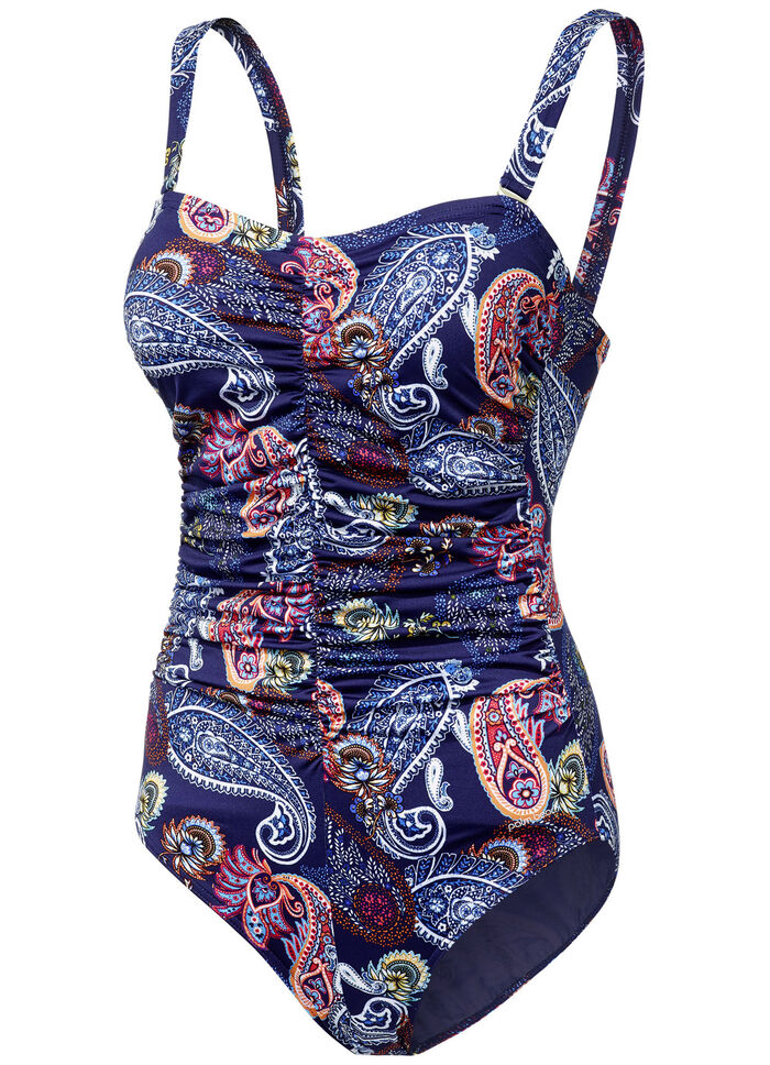 Sunmarin Badeanzug mit Halbkorsage, Raffungen und abnehmbaren Trägern