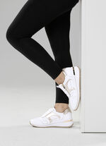 ELENA EDEN, sytlische Damen-Sneaker, Weite H, mit herausnehmbarem Fussbett WEISS-GOLD