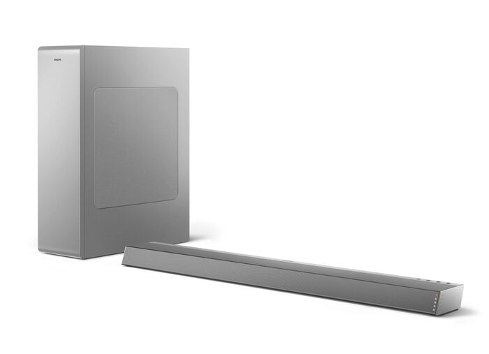 Philips 2.1 Soundbar mit kabellosem Subwoofer SILBER