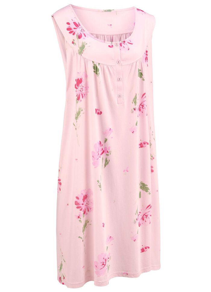 Nachthemd mit breiten Tr&auml;gern und Blende 