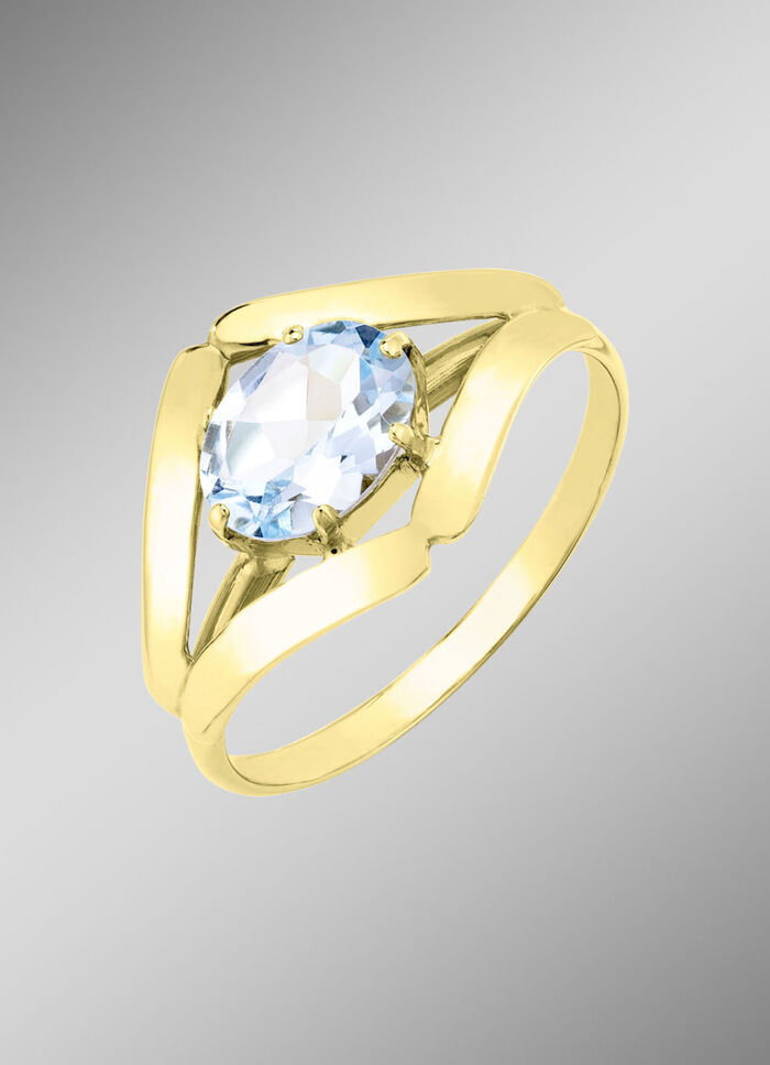 Damenring mit Blautopas 