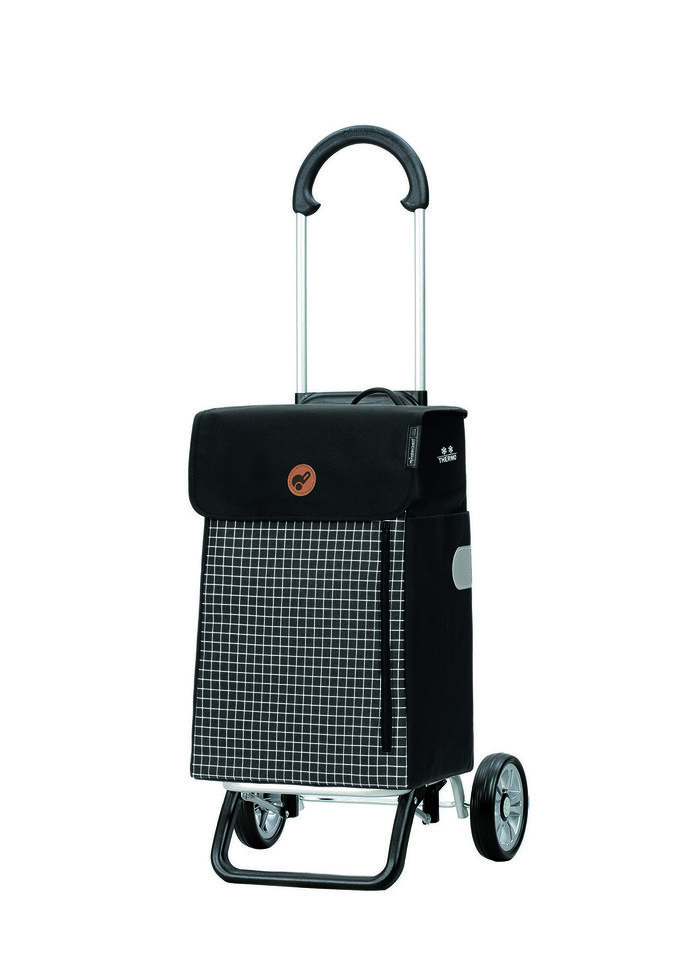 Leichter, aber stabiler Einkaufsroller aus Aluminium SCHWARZ