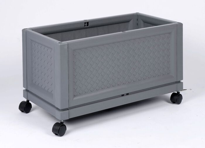 XXL-Doppel-Pflanzturm mit Rollen 