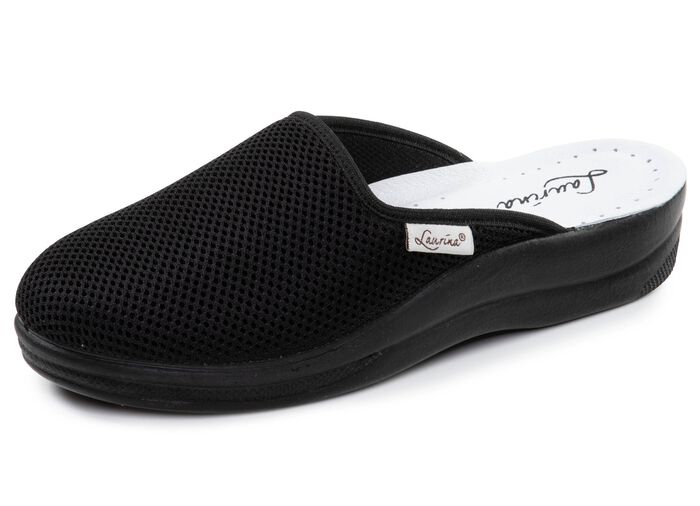 Laurina, Zweierpack, klassische Damen-Hausschuhe, Weite G, aus Mesh-Material 