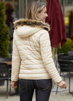 Lederkurzjacke mit abtrennbarer Kapuze 