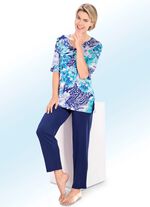 Hausanzug mit V-Ausschnitt 