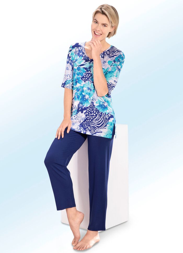 Hausanzug mit V-Ausschnitt 