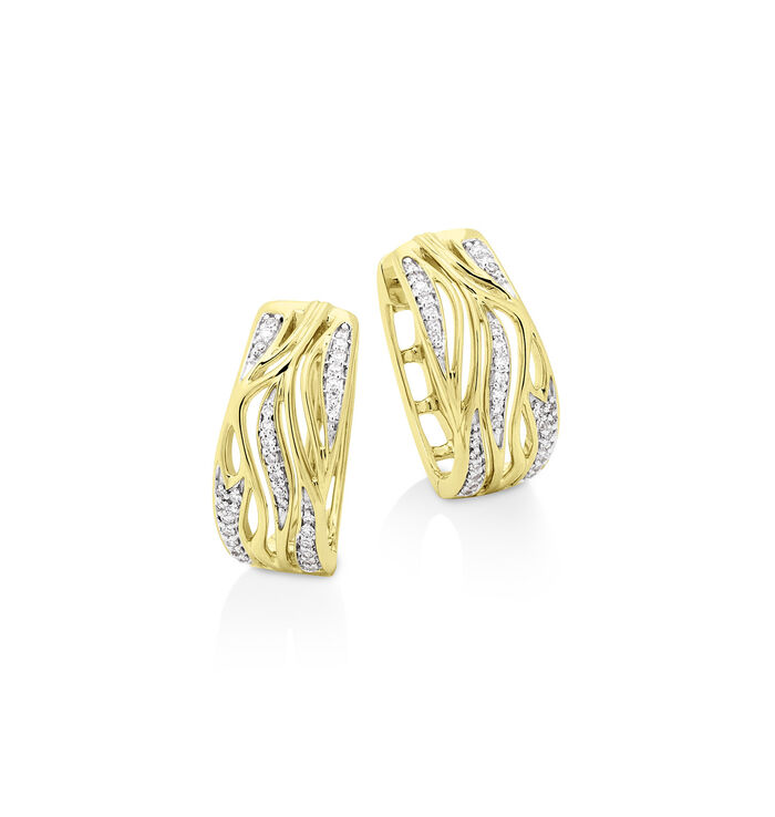 Creolen aus Gold mit Diamanten 