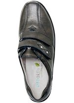 Waldl&auml;ufer, bequeme Damen-Slipper, Weite H, mit herausnehmbarem Fussbett ALTSILBER