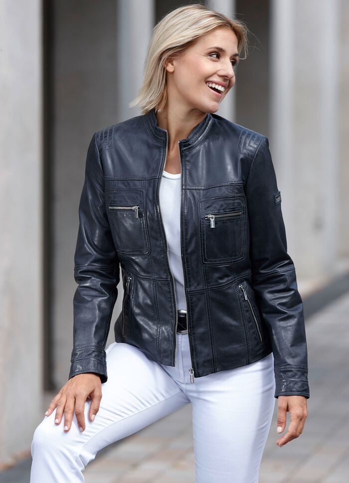 Lederkurzjacke von &laquo;Caminari&raquo; 