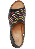 Gemini Sandalette mit raffinierten, bunten Flechtdurchz&uuml;gen SCHWARZ