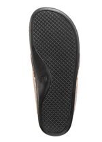 Laurina Pantoffel aus Filz und bedrucktem Kunstfell BEIGE