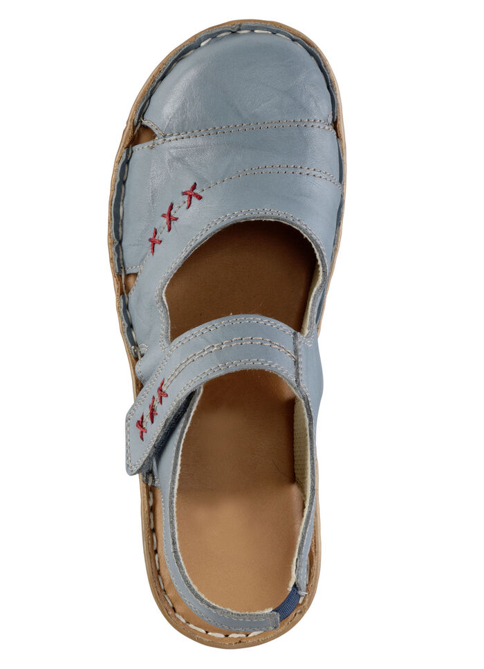 ELENA EDEN Slipper aus Nappaleder mit Knitter-Struktur JEANS