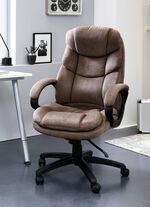 Chefsessel mit hochwertigem Struktur-Microfaserbezug DUNKELBRAUN