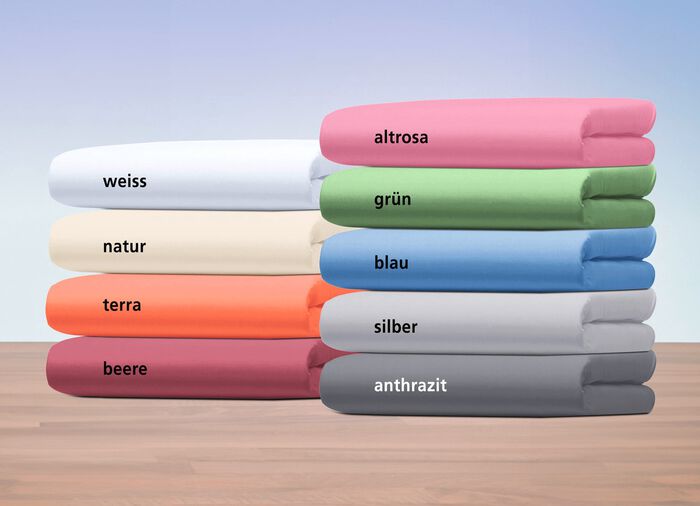 Fein-Single-Jersey Spannbettt&uuml;cher WEISS