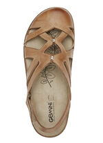 Gemini Sandale aus schattiertem Rind-Nappaleder COGNAC