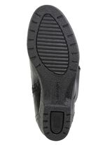 ELENA EDEN Schn&uuml;r-Stiefelette mit umschlagbarem Lammfellkragen SCHWARZ