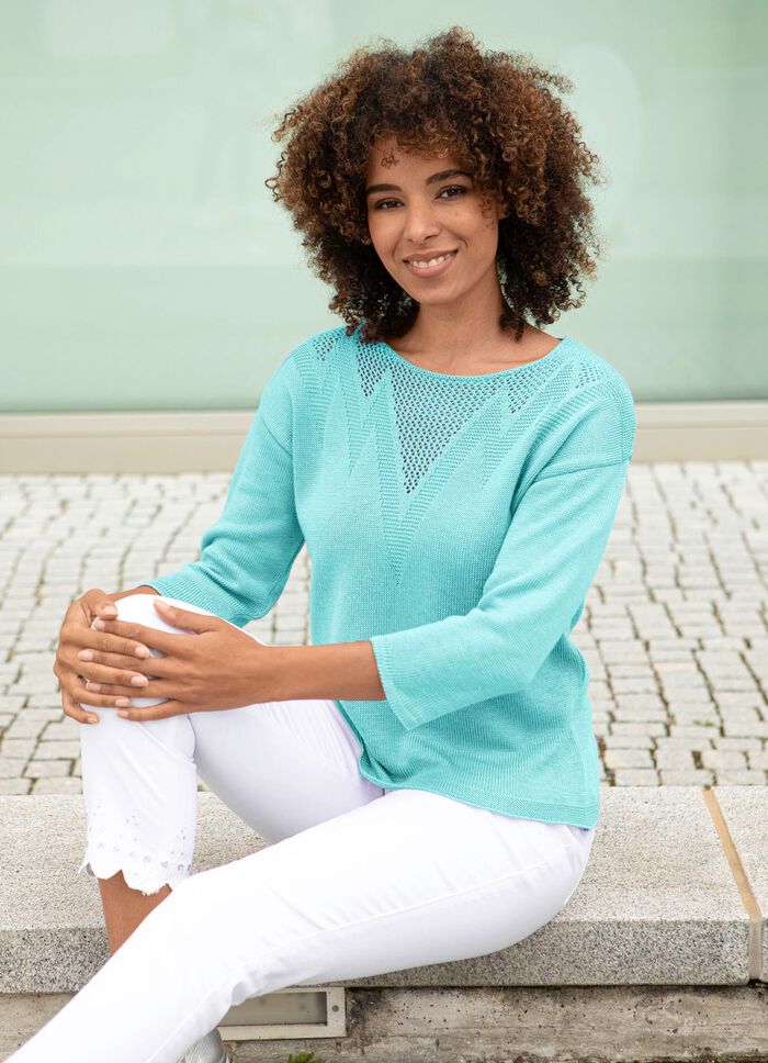 Pullover mit dezentem Glanz 