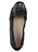 ELENA EDEN, elegante Damen-Ballerinas, Weite G, mit herausnehmbarem Fussbett SCHWARZ