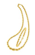 Klassische Kordelketten-Garnitur aus Gold 