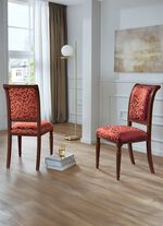 Esszimmerst&uuml;hle mit Gestell aus massivem Buchenholz NUSSBAUM-BORDEAUX