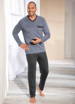 Pyjama mit Modal, V-Ausschnitt und Brusttasche 