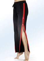 Zweierpack Schlaf- und Freizeithosen mit 2-Wege-Reißverschluss 1X SCHWARZ, 1X GRAU MELIERT