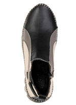 Gemini, trendige Damen-Boots, Weite G, mit herausnehmbarem Fussbett SCHWARZ-KIESEL-GRAU