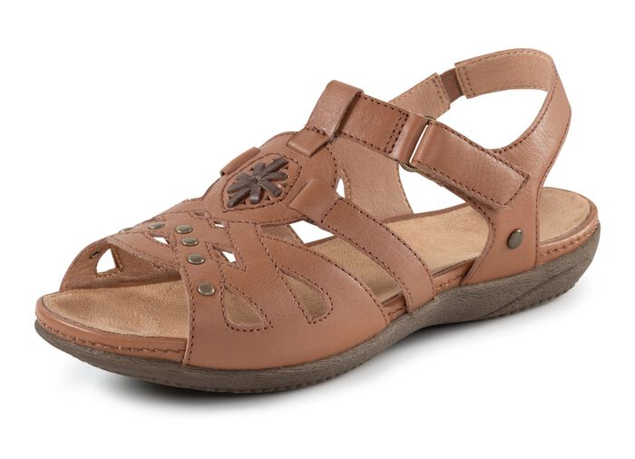 ELENA EDEN Sandale mit Ziernieten und Lederdurchz&uuml;gen 