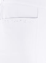 Hose mit funkelndem Perlen- und Glitzersteinchenbesatz WEISS