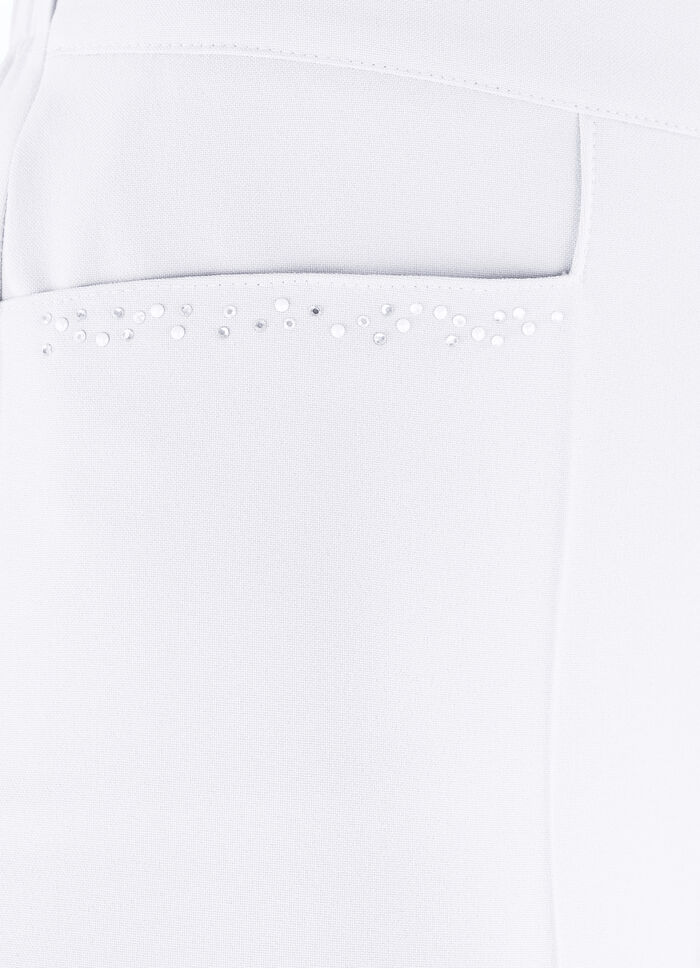 Hose mit funkelndem Perlen- und Glitzersteinchenbesatz WEISS
